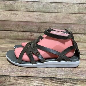 Merrell Green Leather Kalari Shaw Strap Sandals